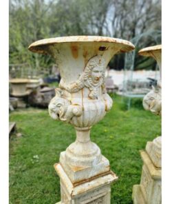 Roman Urns and Pedestals Pair H407 (2)
