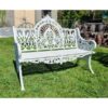 Bench Cast Iron Crown White CH 722 W (1)