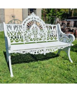 Bench Cast Iron Crown White CH 722 W (1)