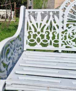 Bench Cast Iron Crown White CH 722 W (2)