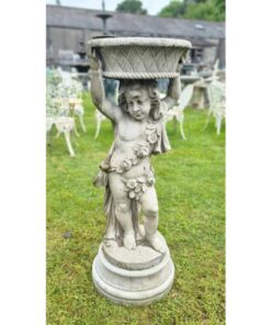 Bird Bath Large Hands Up Cherub GL BB049 (6)