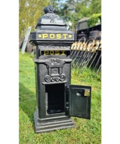 Cast Iron Pillar Post box Black CH R 1702B B (2)