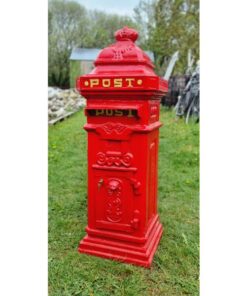 Cast Iron Pillar Post box Red CH R 1702B R (1)