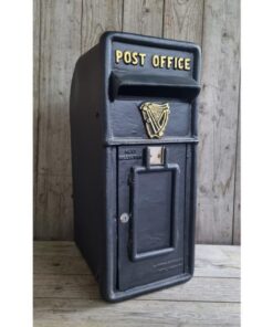 Cast Iron Post Box Large Big Harp Black CH R MB04 B (1)