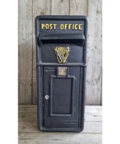 Cast Iron Post Box Large Big Harp Black CH R MB04 B (2)