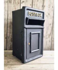 Post Box Small Cast Iron Black Insert CH R MB10 B (2)