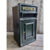 Post Box Small Cast Iron Dark Green Insert CH R MB10 G (2)