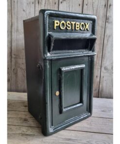 Post Box Small Cast Iron Dark Green Insert CH R MB10 G (2)