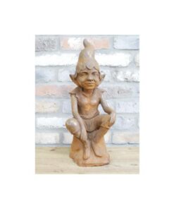 Rust Cast Iron Elf Sitting D11217 (1)