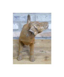 Rusty Cast Iron Dog Small Tail Up D11215 (1)