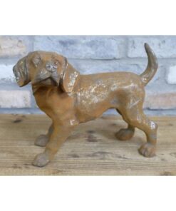 Rusty Cast Iron Dog Small Tail Up D11215 (3)