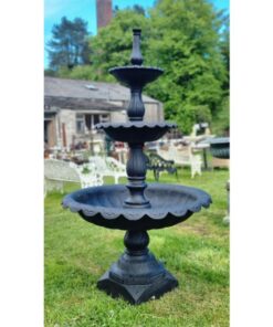 Three Tier Fountain Cast Iron Black CH R 5700 (1)