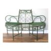 Tree Bench Half Round Green Ornate D11688