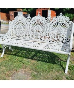 1. Bench Cast Iron Crown Large White CH R 714 W (1)