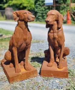 Rusty Gun Dogs Cast Iron Pair Medium CH R 1875 (1)
