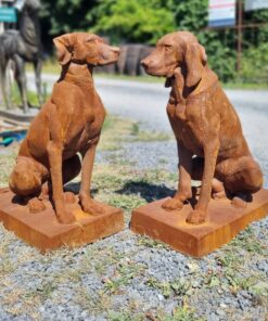 Rusty Gun Dogs Cast Iron Pair Medium CH R 1875 (2)